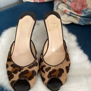 Christian Louboutin Peep Toe Mules